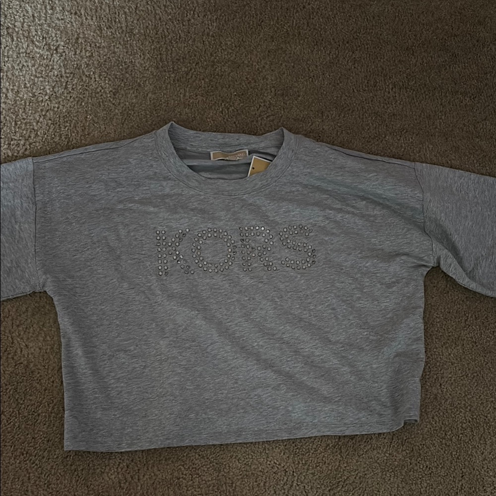 Michael Kors Gray Long Sleeve Tee XL NWT